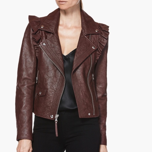 PAIGE Annika leather moto jacket S - Picture 8 of 14